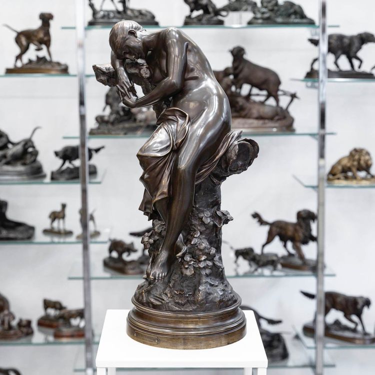 Sculpture - Le Sommeil , Luca Madrassi (1848-1919) - Bronze