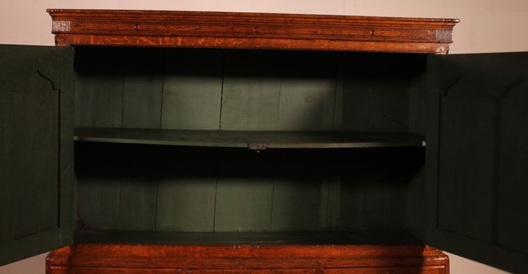 Buffet 2 Corps Dit Cupboard En Chêne - 18° Siècle