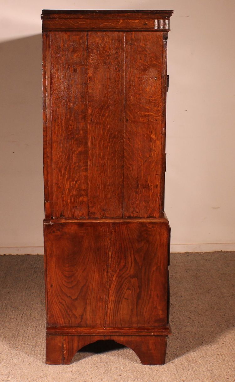 Buffet 2 Corps Dit Cupboard En Chêne - 18° Siècle