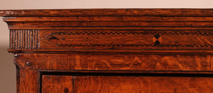 Buffet 2 Corps Dit Cupboard En Chêne - 18° Siècle