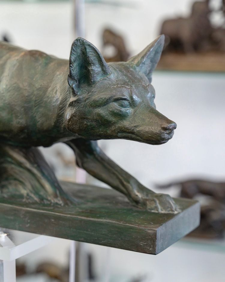 Sculpture - Le Renard , Henri Bargas - Terre Cuite