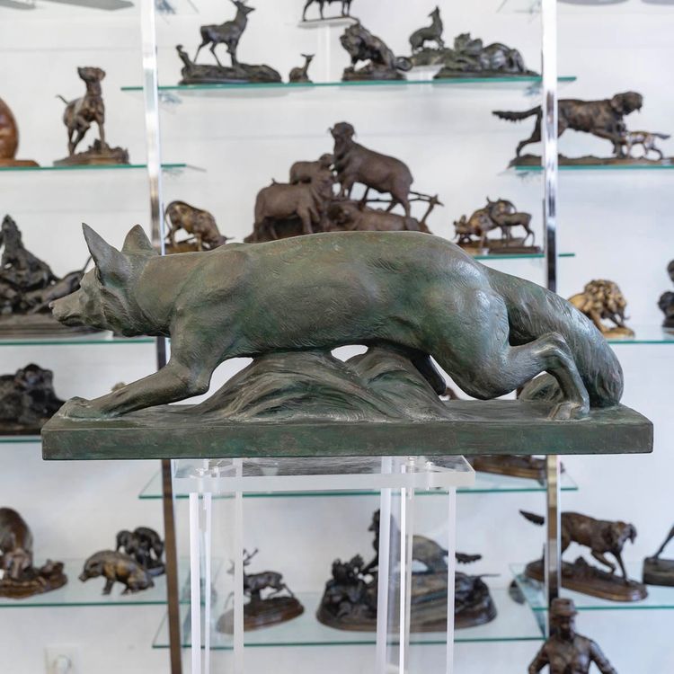 Sculpture - Le Renard , Henri Bargas - Terre Cuite