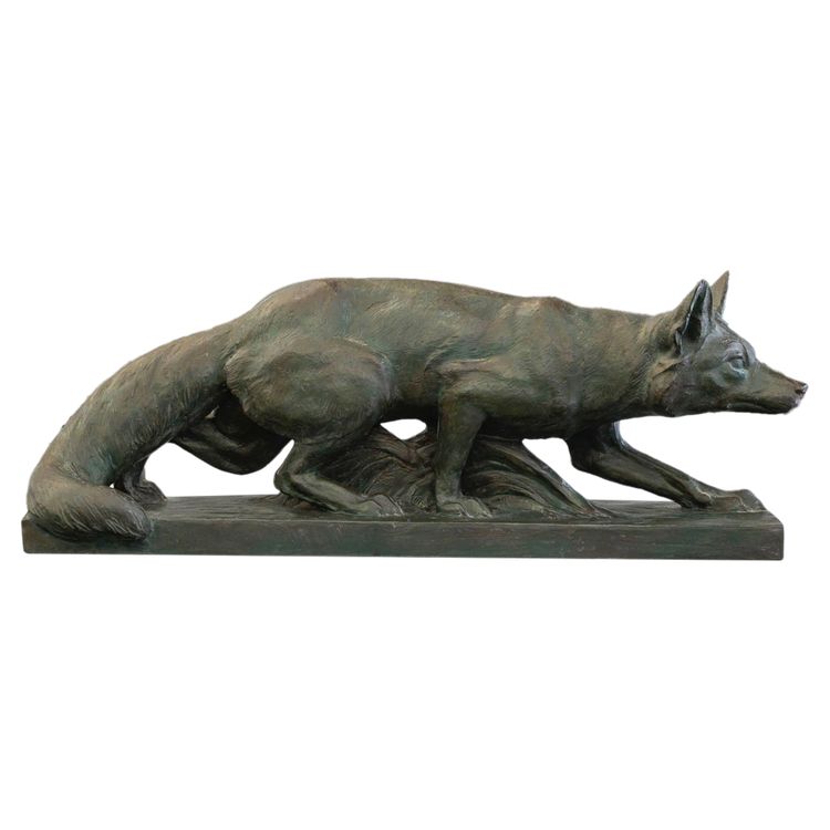 Sculpture - Le Renard , Henri Bargas - Terre Cuite