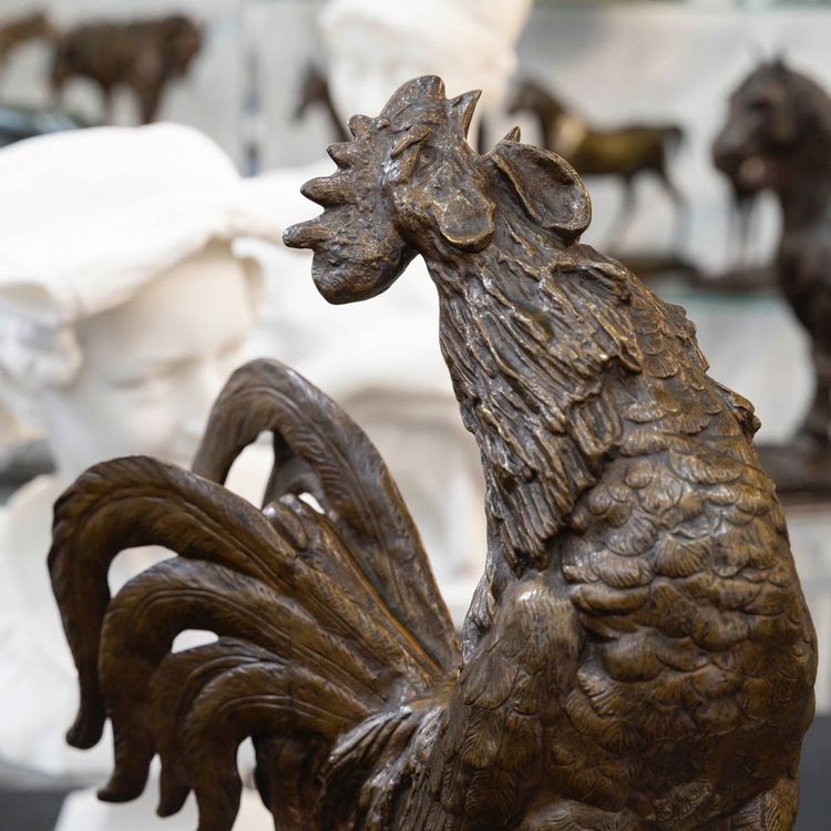 Sculpture - Le Coq , Victor Rousseau (1865-1954) - Bronze