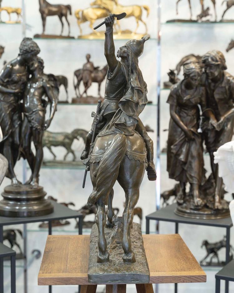 Scultura - Clovis Vainqueur, Édouard Drouot (1859-1945) - Bronzo