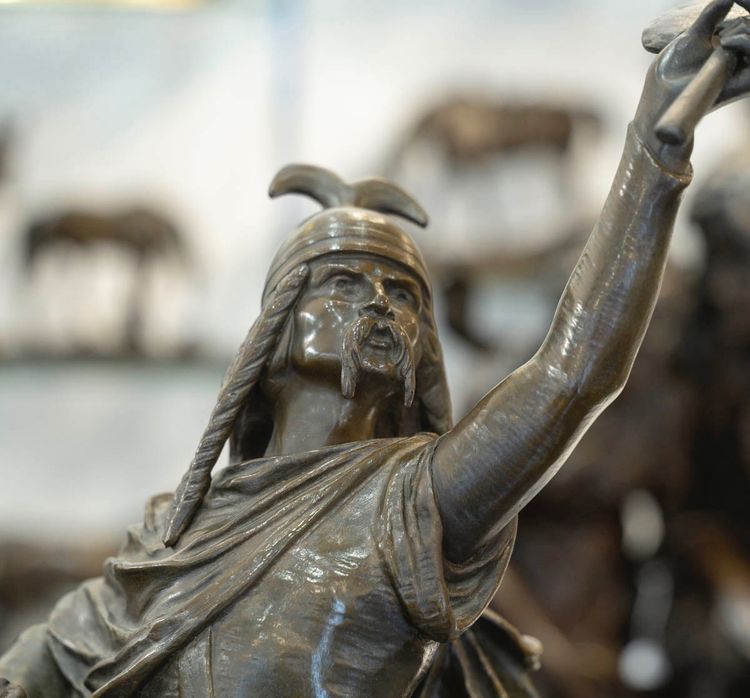Scultura - Clovis Vainqueur, Édouard Drouot (1859-1945) - Bronzo