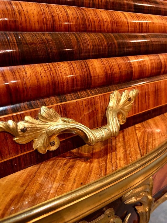 Bureau Cylindre De Milieu, Circa 1830. Estampille De Charles-guillaume Winckelsen (1812 - 1871)