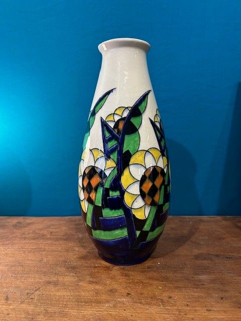 Keramis - Art Deco Vase - Floral Pattern
