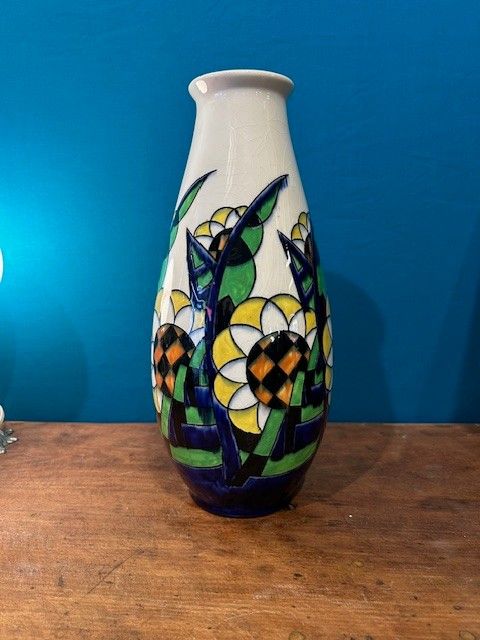 Keramis - Art Deco Vase - Floral Pattern