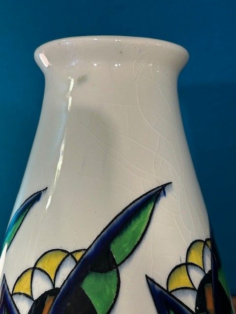 Keramis - Art Deco Vase - Floral Pattern