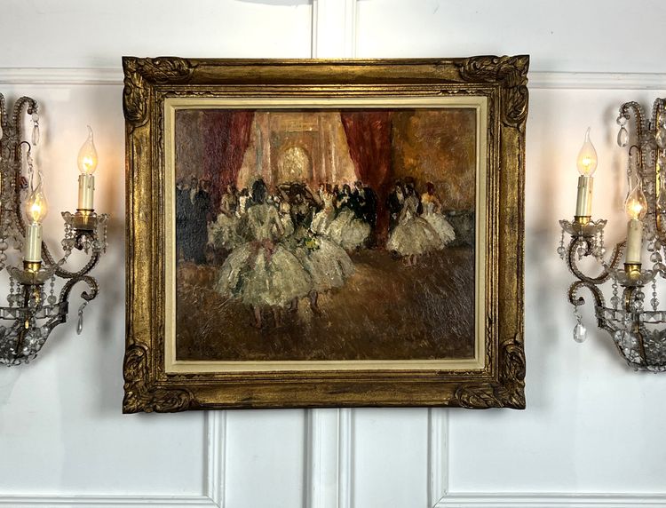 MARCEL COSSON 1878–1956, Gemälde auf Holzplatte „Opernszene“, gut gerahmt