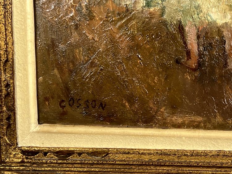 MARCEL COSSON 1878–1956, Gemälde auf Holzplatte „Opernszene“, gut gerahmt