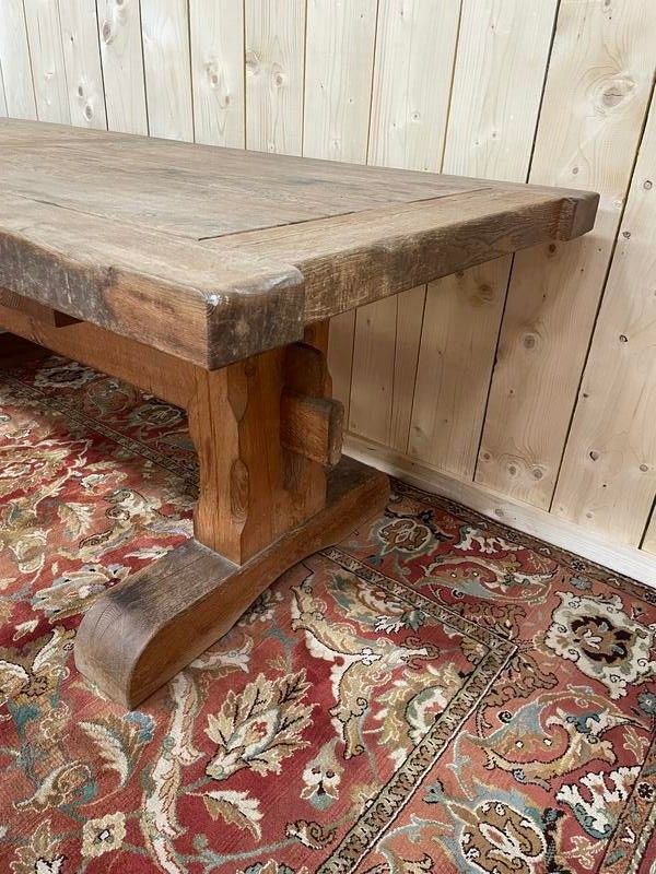 Solid oak monastery table