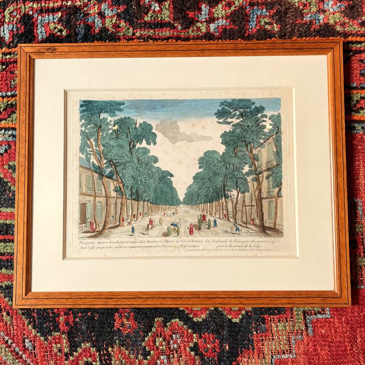 Paris, Vier Guckkastenbilder, 18. Jahrhundert