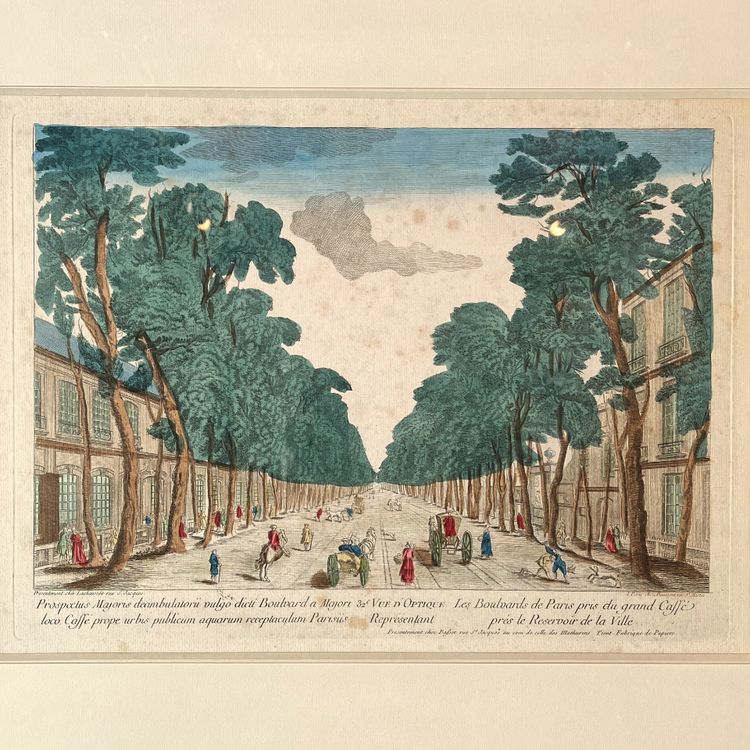 Paris, Vier Guckkastenbilder, 18. Jahrhundert
