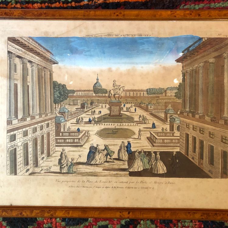 Paris, Vier Guckkastenbilder, 18. Jahrhundert
