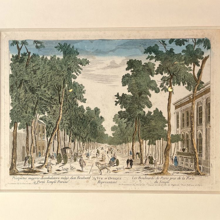 Paris, Vier Guckkastenbilder, 18. Jahrhundert