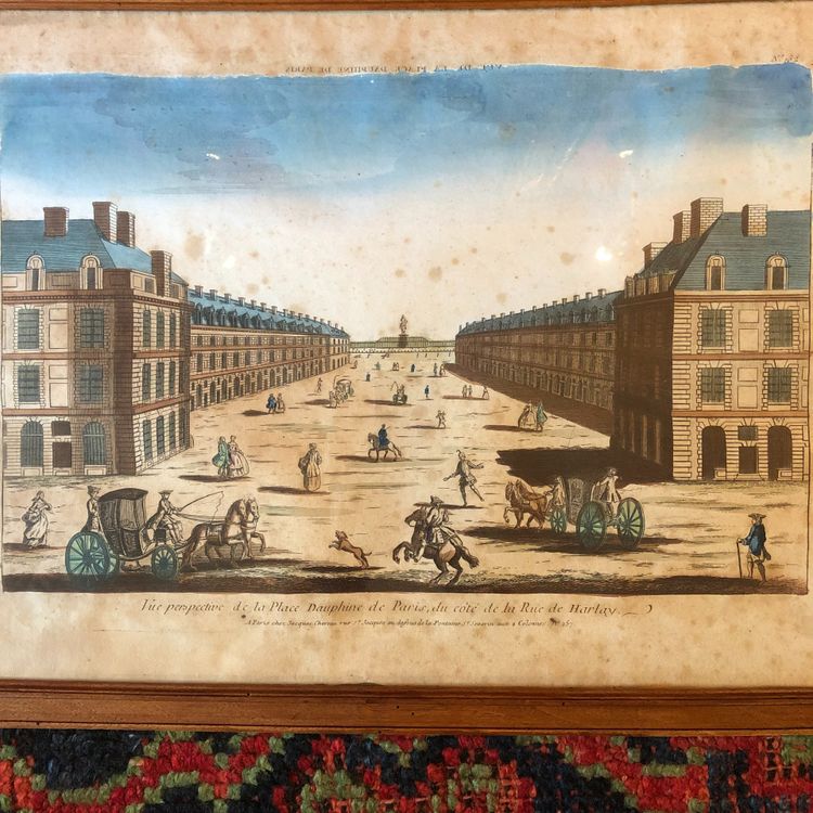 Paris, Vier Guckkastenbilder, 18. Jahrhundert