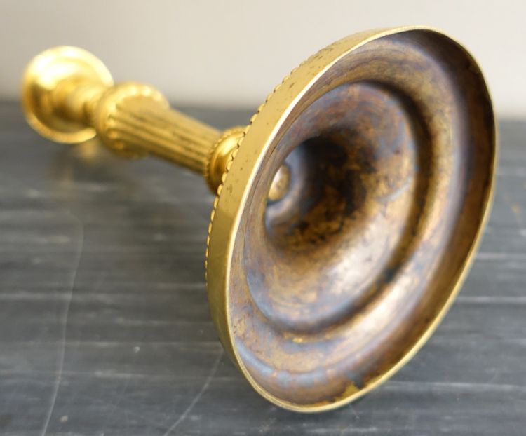 Coppia di candelieri/torce in bronzo dorato al mercurio, epoca Luigi XVI - XVIII secolo
