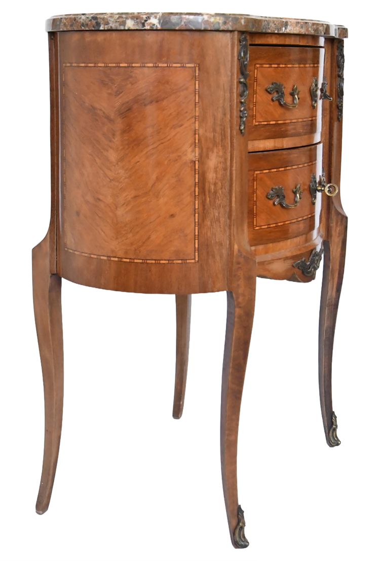Petite commode de forme rognon de style Transition 