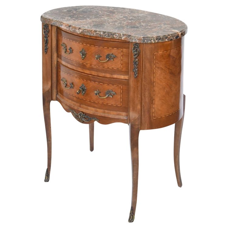 Petite commode de forme rognon de style Transition 