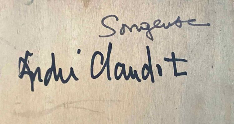 Dipinto HSP "La Songeuse" Nudo di André CLAUDOT (1892-1982) + cornice