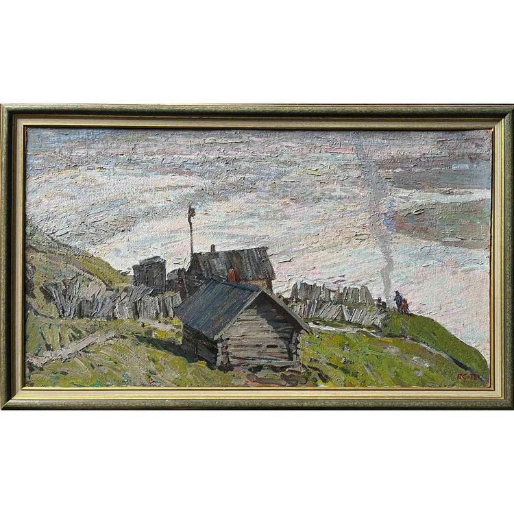 HSP-Gemälde „Landschaft bei Moskau“ Russische Schule Pietr Syssoiev (1929 – 2001)