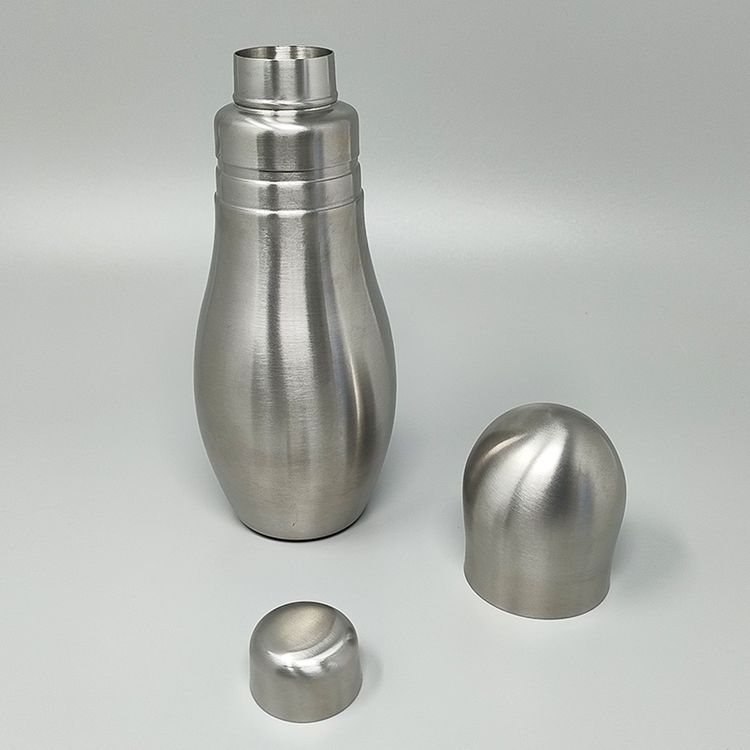 1970s Gorgeous "Bowling" Cocktail Shaker With Ice Bucket Tauma by Guzzini. Made in Italy