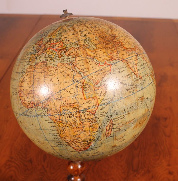Terrestrial Globe Erd Globus - 19th Century