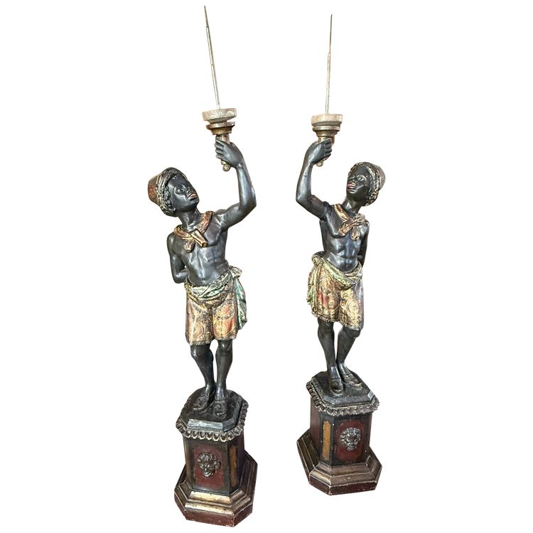 PAIR OF VENETIAN NUBIANS, EARLY 19TH CENTURY