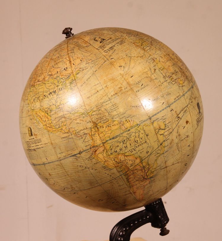 Terrestrial Globe By L. Windels - Brussels Circa 1910