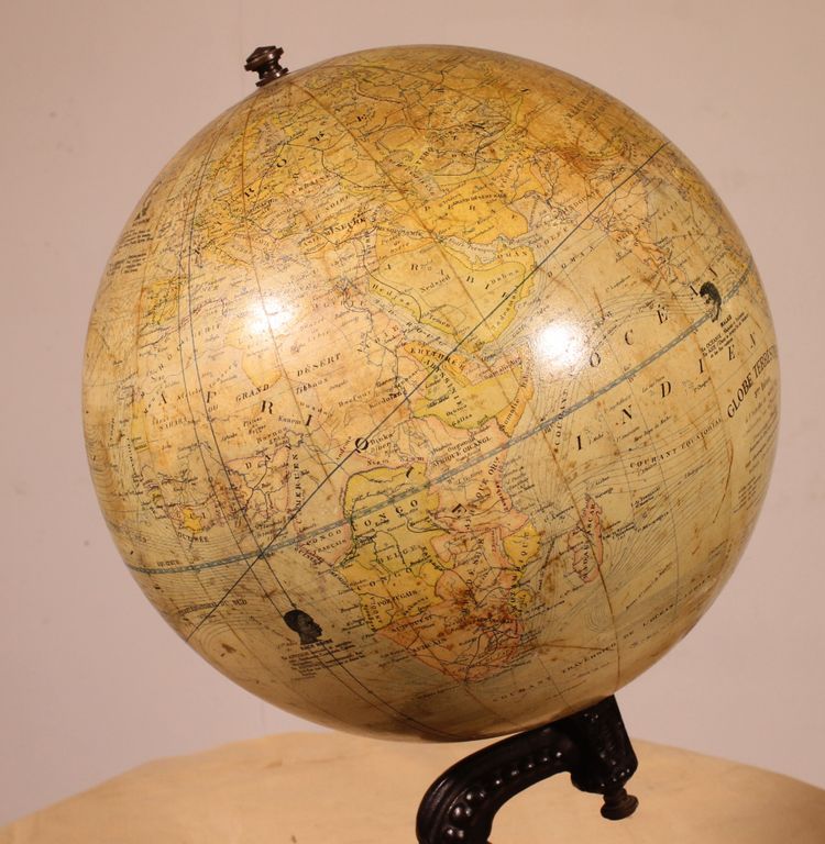 Terrestrial Globe By L. Windels - Brussels Circa 1910