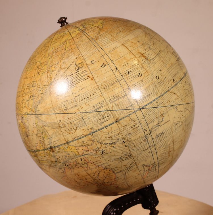 Terrestrial Globe By L. Windels - Brussels Circa 1910