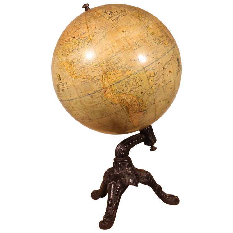 Terrestrial Globe By L. Windels - Brussels Circa 1910