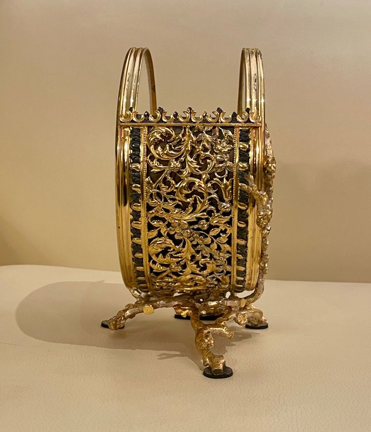 Vide-poche en agate et bronze doré, fin XIXe siècle 