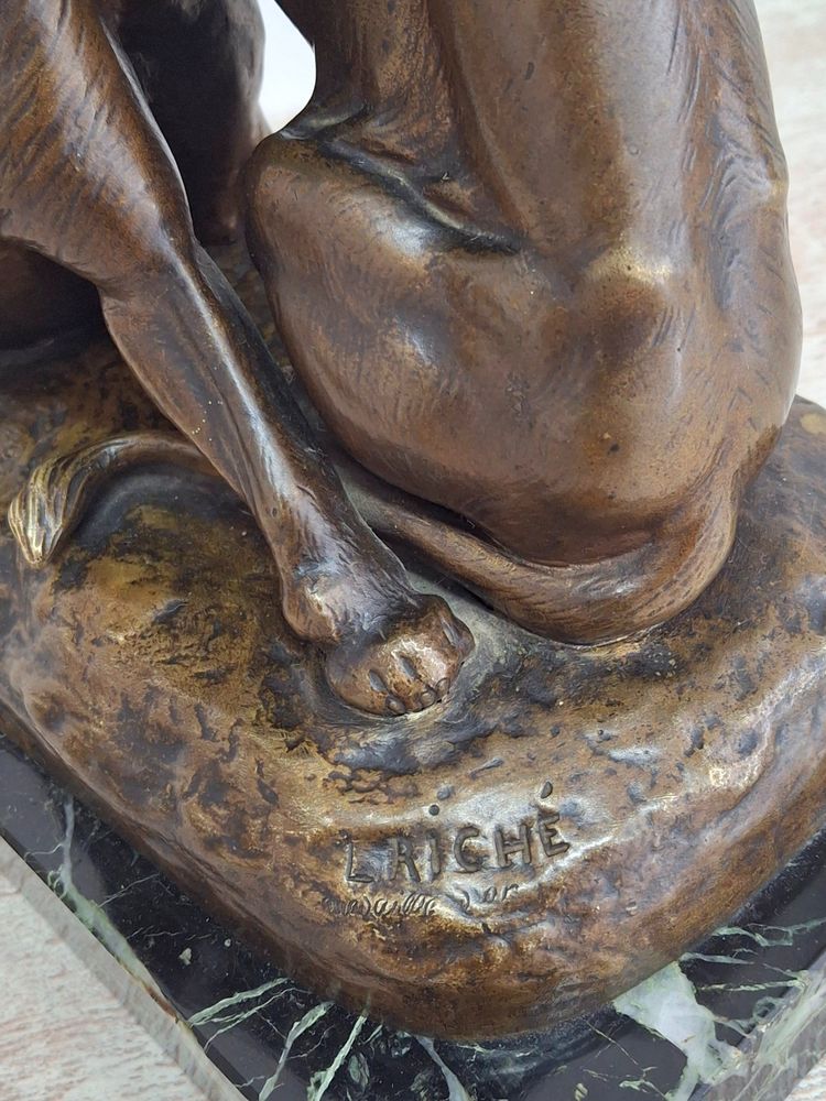 Exceptional bronze signed Louis RICHE, gold medalist