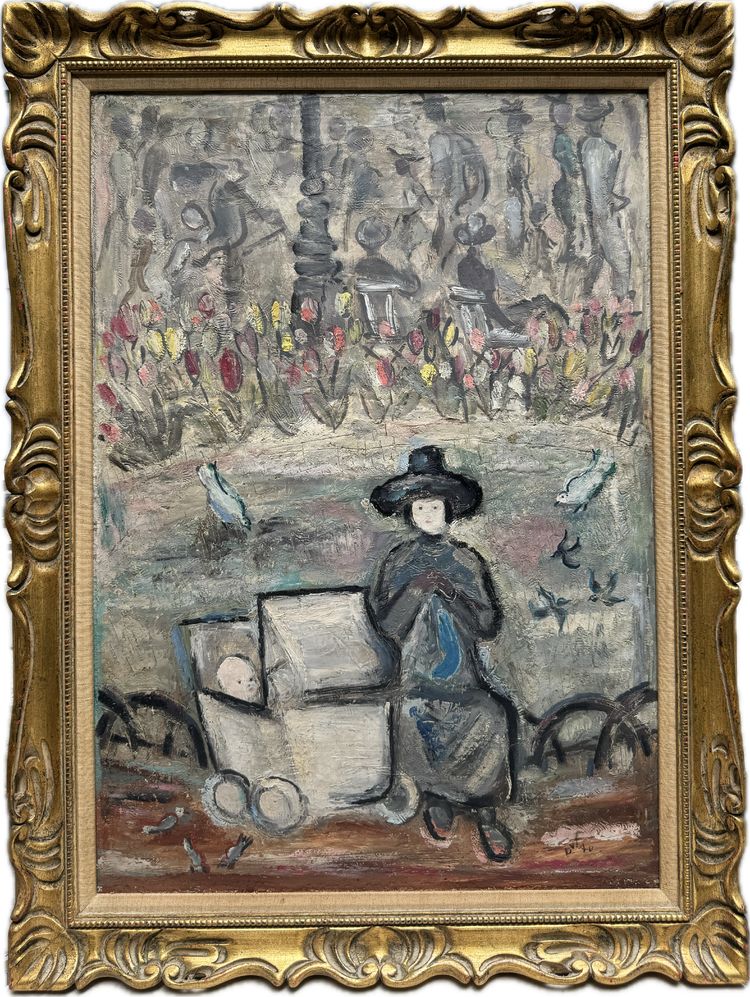 Evelyne Dufau (? - 1937) - La Nurse Dans Le Parc, Circa 1920