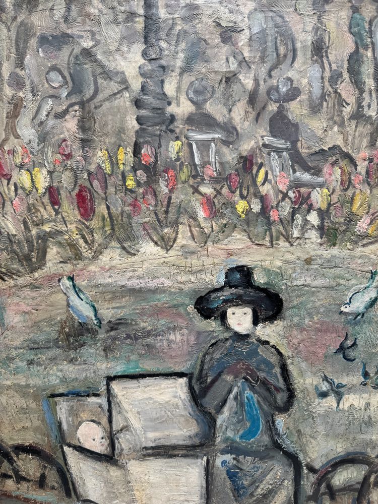 Evelyne Dufau (? - 1937) - La Nurse Dans Le Parc, Circa 1920