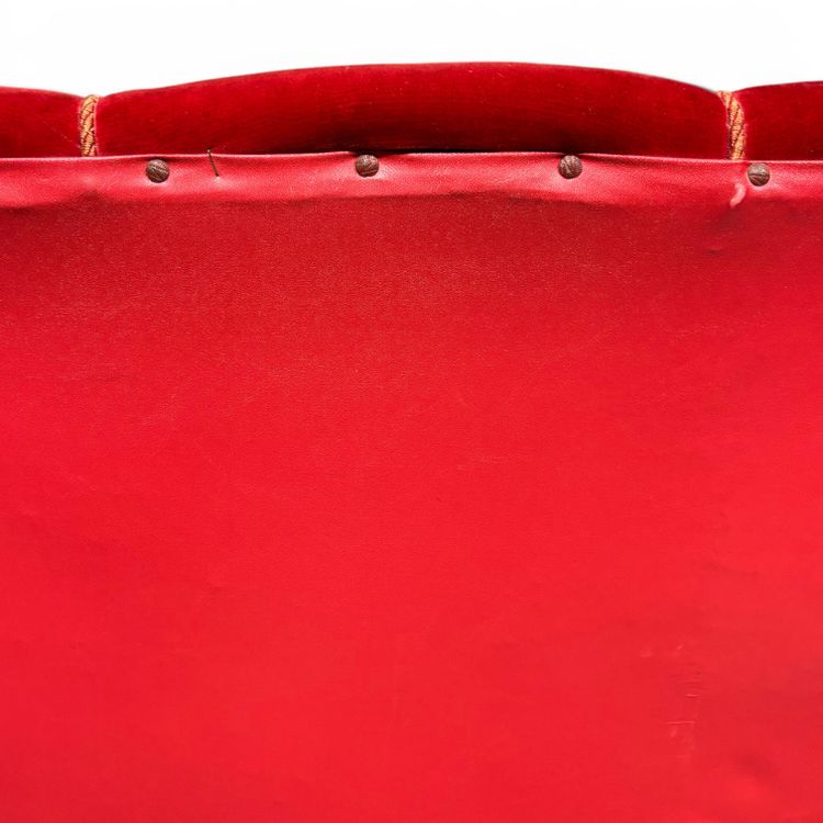 Divano a conchiglia design anni '50 in velluto