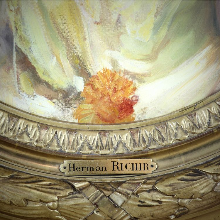 Herman Richir „Porträt von Mme Simonis“ Ölgemälde auf Leinwand