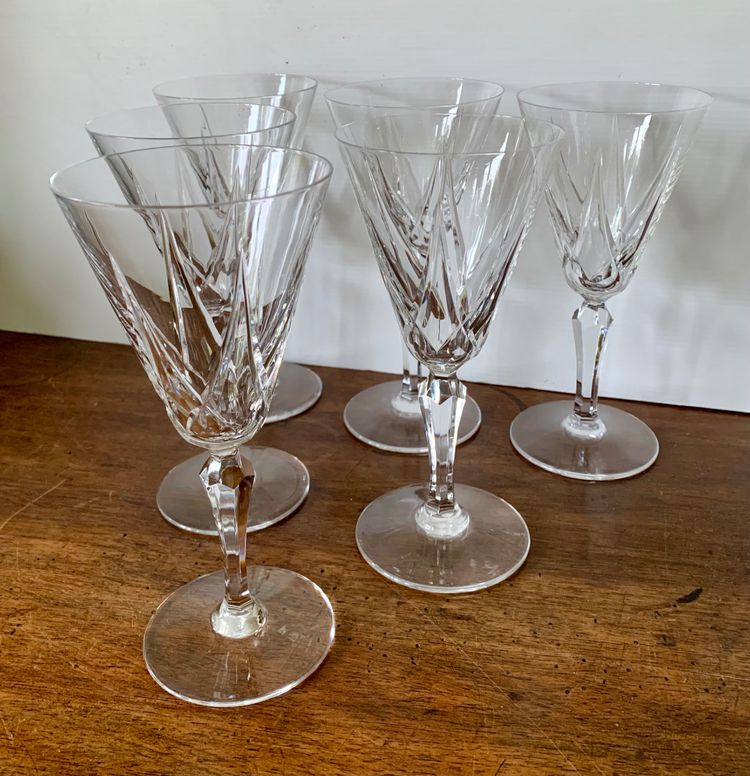 6 bicchieri di cristallo Saint Louis 