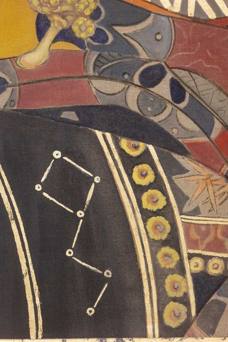 Bemalte Leinwand mit der Darstellung einer Japanerin. Zeitgenössische Arbeit. LS6342676/1