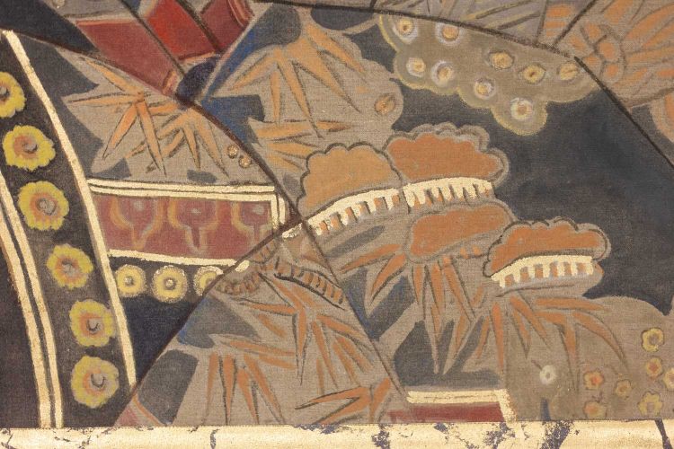 Bemalte Leinwand mit der Darstellung einer Japanerin. Zeitgenössische Arbeit. LS6342676/1