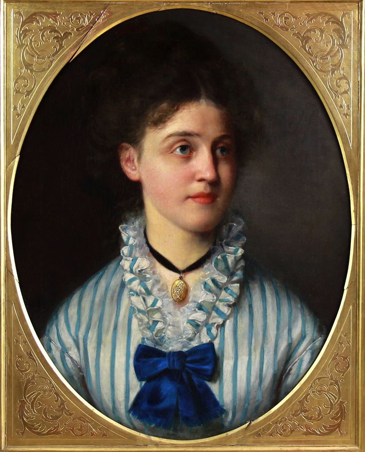Peinture à l'huile sur toile « Portrait d'une jeune femme » par Henry Schlesinger