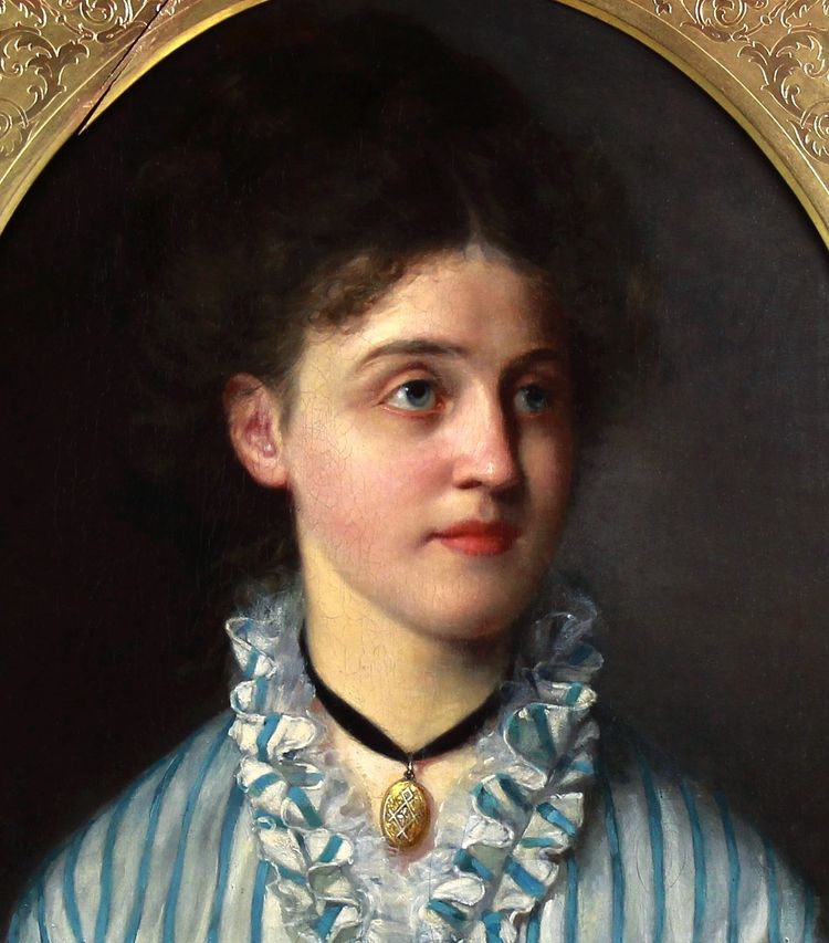 Peinture à l'huile sur toile « Portrait d'une jeune femme » par Henry Schlesinger