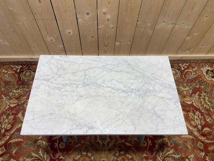 Marble and cast iron bistro table