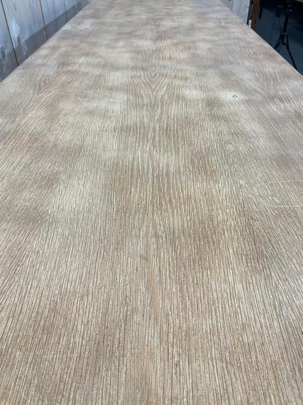 Table de ferme ou de travail en chêne massif aerogommée.