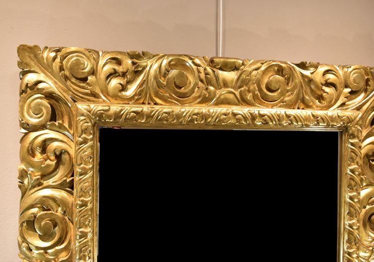 Large Mirror, Florentine Woodcarver Early 18th Century 