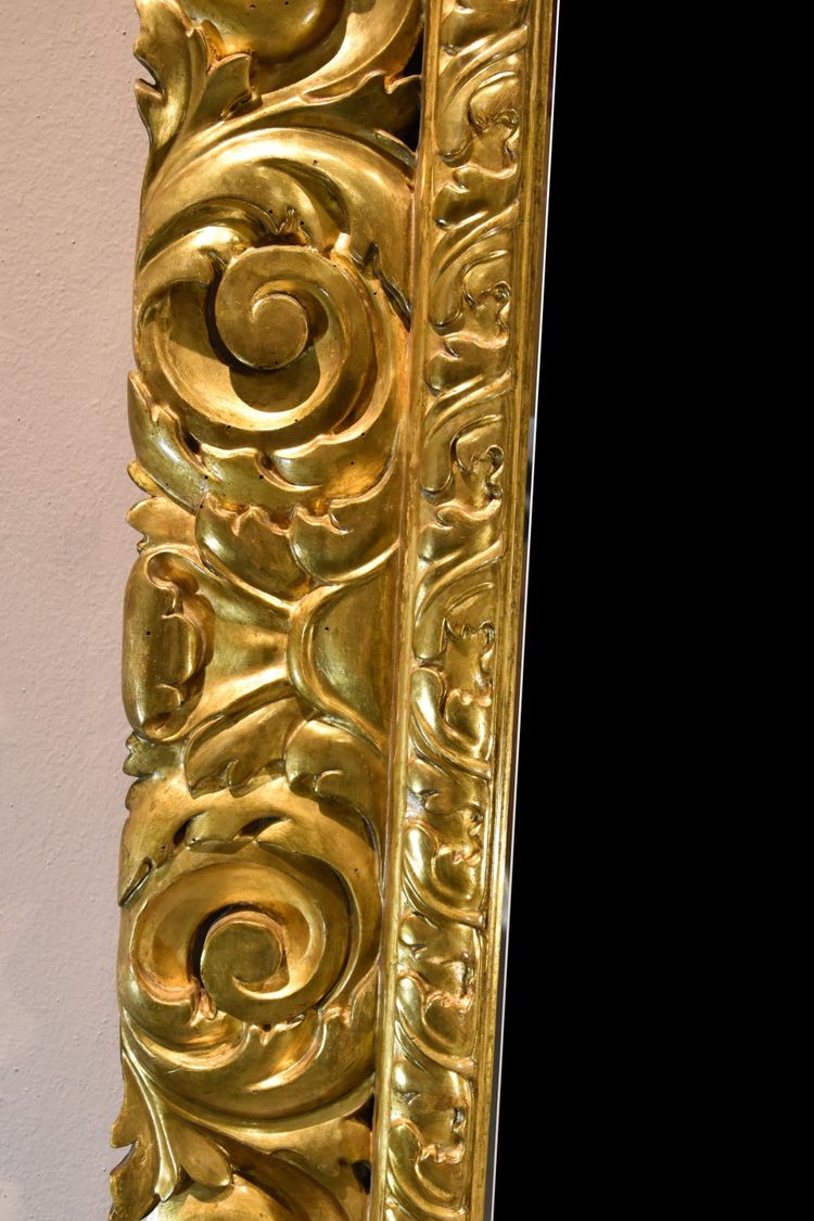 Large Mirror, Florentine Woodcarver Early 18th Century 