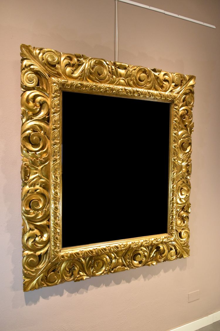 Large Mirror, Florentine Woodcarver Early 18th Century 
